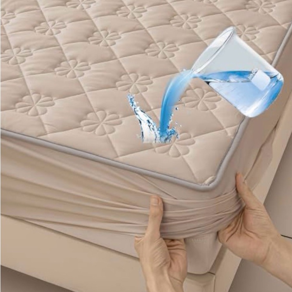 Premium Waterproof Tan Mattress Cover
